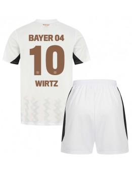 Detské Futbalové oblečenie Bayer Leverkusen Florian Wirtz #10 2024-25 Krátky Rukáv - Preč (+ trenírky)